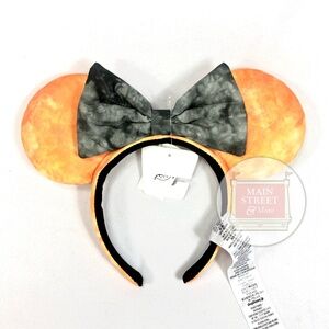 2022 Disney FALL Halloween Orange Black Acid Wash Tie Dye Ears Headband - NEW